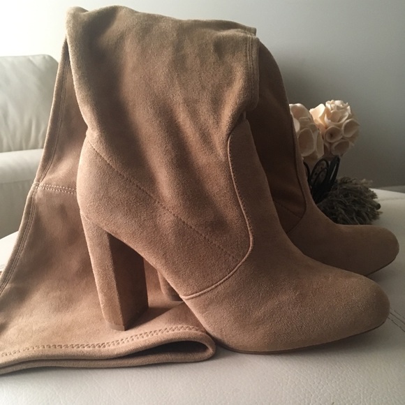 high rise heel boots